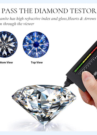 DW Certified Moissanite Diamond Stud Earrings for Women 925 Sterling Silver Round Halo Earrings Luxury Wedding Fine Jewelry PlatiNum