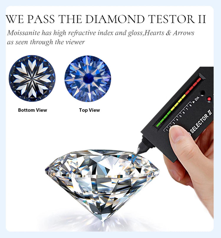 DW Certified Moissanite Diamond Stud Earrings for Women 925 Sterling Silver Round Halo Earrings Luxury Wedding Fine Jewelry PlatiNum