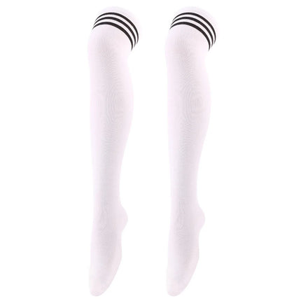 Calze Jk da donna Calzini cosplay per feste di Halloween Calzini sopra il ginocchio Calzini caldi Calza per stivali da donna Calzini lunghi a tripla banda