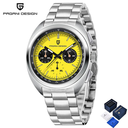 Nuovo Orologio da Uomo PAGANI DESIGN Panda 2026, Orologio al Quarzo Retrò, Cronografo Impermeabile con Vetro Zaffiro AR, Luminoso, Sportivo, in Acciaio Inossidabile