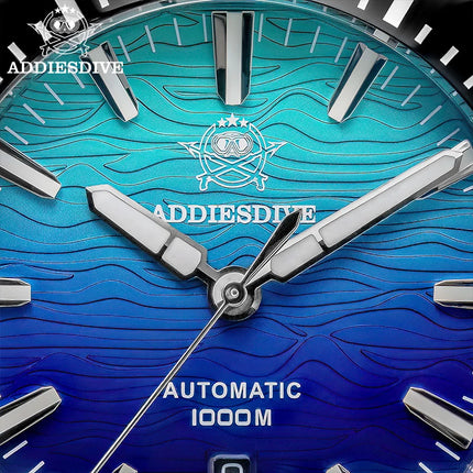 ADDIESDIVE Men Watch 100Bar Diver Fiery Sunset Cloud  8215 Sapphire Glass BGW9 Luminous Reloj Automatic Mechanical Watch AD2526