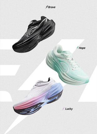 QIAODAN TG1.0 Women's 2026 Marathon Platform Racing Shock Running Shoes Long-distance Soft Rebound Sneakers QDB022253285 PlatiNum