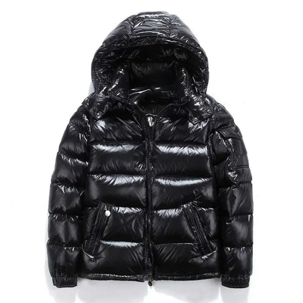 New High Quality Parkas Windproof Thickened Warm Long Sleeve Hooded Down Coat Men Trend Solid Color Short Winter Hooded Jackets