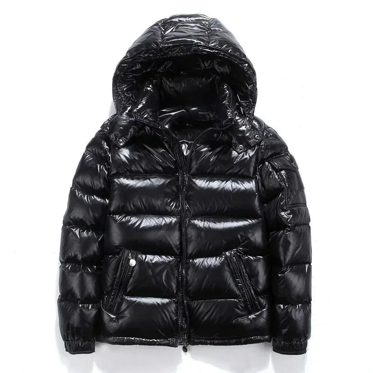 New High Quality Parkas Windproof Thickened Warm Long Sleeve Hooded Down Coat Men Trend Solid Color Short Winter Hooded Jackets