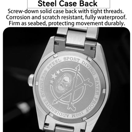 ADDIESDIV New Retro Men's Quartz Watch Sapphire Glass Japanese Movement 100m Waterproof Stainless Steel Night Light Watch AD2554