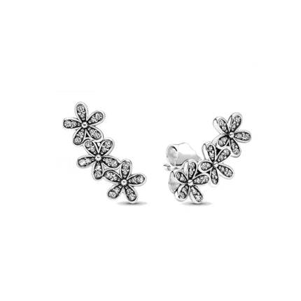 2025 Orecchini a cerchio in cristallo per le donne Orecchini gioielli Farfalla rosa Bule Moon Star Orecchini originali in argento sterling 925 platinumshop