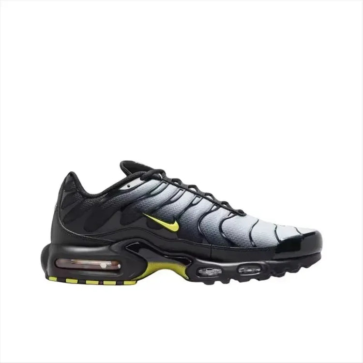 Nike Air Max Plus TN Men's Black Wolf Grey Opti Yellow Gradient Mesh Breathable Air Cushion Soft Elastic Sneakers DM0032-012