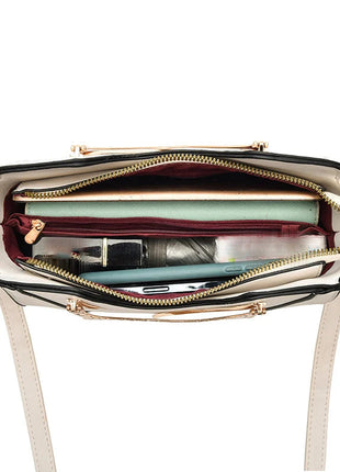 Cat Shaped Handle Women Handbag Trendy And Fashionable, Solid Color, Simple And Casual Crossbody Shoulder Shell Bag PlatiNum