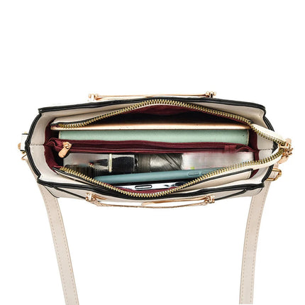 Cat Shaped Handle Women Handbag Trendy And Fashionable, Solid Color, Simple And Casual Crossbody Shoulder Shell Bag PlatiNum