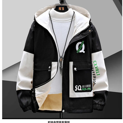 Winter Outfits Men Thick Warm Tracksuit Set Men Fashion Clothing SportswearJacket Pants 2 Piece Fleece Lined Sets