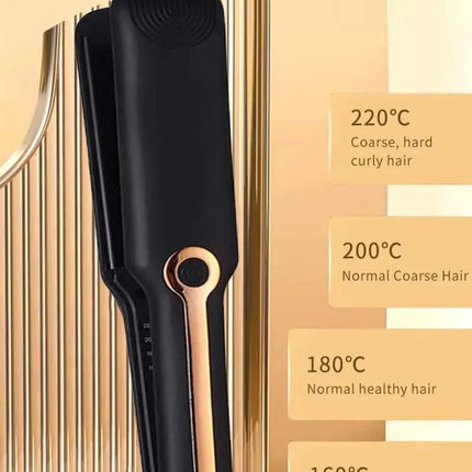 Tinsol 2-in-1 Hair Straightener Curling Iron Ceramic Plate Negative Ion Wide Plate Temperature Adjustable Hair Straightener