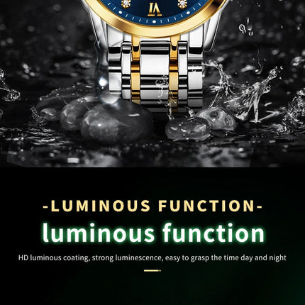 OLEVS 5513 Orologio da uomo Orologio luminoso impermeabile al quarzo originale di marca di moda per uomo Scatola per orologio con doppio calendario in acciaio inossidabile platinumshop