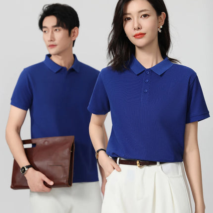 100% cotton work polo shirt, custom pure cotton polo, corporate culture short-sleeved T-shirt, embroidery, print, logo, word