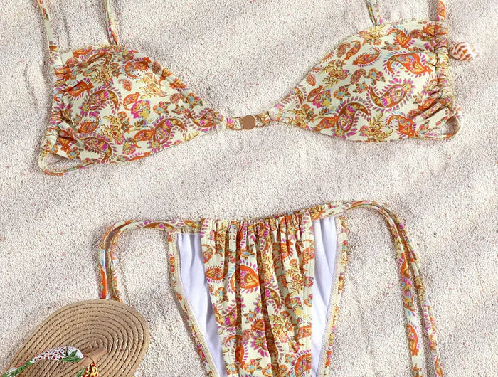 ZRTAK Costume a due pezzi Bikini 2025 Costume da bagno donna Push Up Costume da bagno Bikini sexy Set Costumi da bagno Stampa Beachwear Biquinis solidi platinumshop