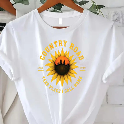 T-shirt femme confortable avec imprimé "Jolis cœurs Autumn Starts - T-shirt graphique festif d'automne"