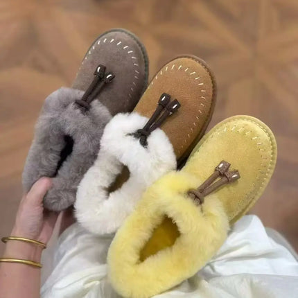 2026 New Vintage Thick-soled Warm-weather Women's Cotton Shoes, Fashionable Half-Ankle Cotton Boots