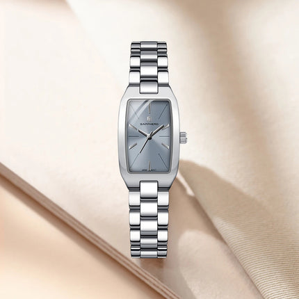 SAPPHEROLuxury Orologio da donna Cinturino in acciaio inossidabile Orologio impermeabile Quadrante ultrasottile Orologio da donna semplice alla moda Orologio accurato platinumshop