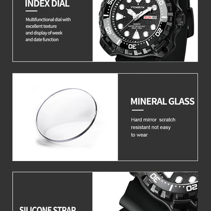 Orologio da uomo LIGE 2026 alla moda, orologio sportivo di lusso con quadrante grande, impermeabile, luminoso, al quarzo, con datario, per uomo, marca Foxbox platinumshop