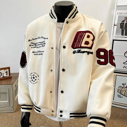 2026 Spring New Coat Boys Embroidered Baseball Jacket Fashionable and Versatile Trendy Youth Autumn Wear