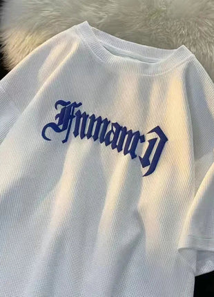 Set di abbigliamento sportivo a maniche corte in seta di ghiaccio estiva casual con waffle transfrontaliero T-shirt da uomo Set di abbigliamento da uomo abbinato platinumshop