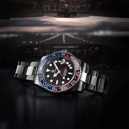 Orologio Meccanico di Lusso da Uomo PAGANI DESIGN 2026 con Ghiera Pepsi Cola da 40MM, Cinturino Jubilee in Acciaio Inossidabile, Impermeabile, Automatico, Regalo per Uomo