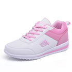 PU Leather Women's Running Shoes Lightweight Casual Sports Shoes Waterproof Outdoor Training Sneakers for Jogging Tennis PlatiNum