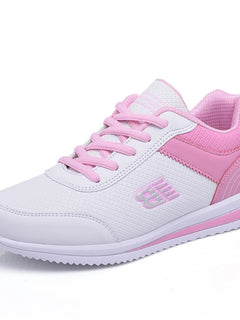 PU Leather Women's Running Shoes Lightweight Casual Sports Shoes Waterproof Outdoor Training Sneakers for Jogging Tennis
