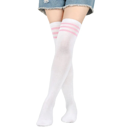 Calze Jk da donna Calzini cosplay per feste di Halloween Calzini sopra il ginocchio Calzini caldi Calza per stivali da donna Calzini lunghi a tripla banda