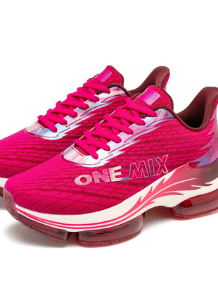 Scarpe da corsa da uomo ONEMIX rimbalzo ammortizzante scarpe sportive da corsa all'aperto traspiranti scarpe da ginnastica da uomo con aumento dell'altezza 6-7cm PlatiNum