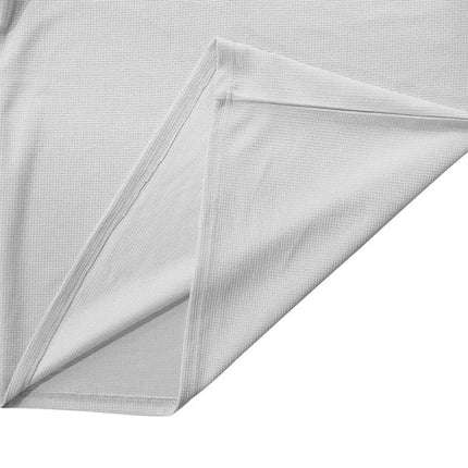 Cross-border new men's waffle color matching strap V-neck top casual long-sleeved bottoming T-shirt PlatiNum