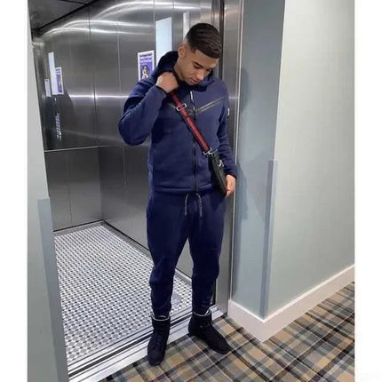 Men's Tracksuits Sports Suit Cotton Brand Tech Fleece Good Quality Hoodie Male Training Wear Sweatshirt Set Sweatpants PlatiNum
