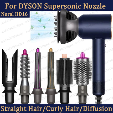 Upgraded Adapter Hair Dryer Automatic Curling Nozzle For Dyson Supersonic HD16 Nural Hair Dryer Accessories Cylinder Comb Nozzle