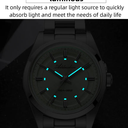 ADDIESDIVE36mm Luxury Men's Quartz Watch Japan VH31 Movement 100m Waterproof Super Luminous Quartz Men's Business Watch AD2515