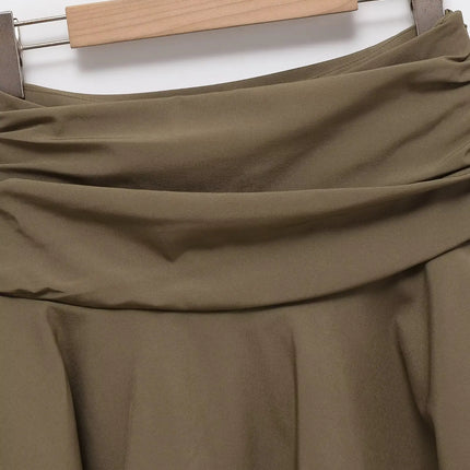 ETJ 2025 Sommer Damen Neue Mode Sexy Hot Girl Stil Rüschen gestapelt Dekoration Rock Hose Kurze Mid-Waist
