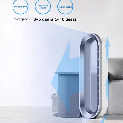 Ventilatore a Torre Senza Pale Angelo Tedesco 220V, Purificatore d'Aria e Riscaldatore 2 in 1 per Uso Domestico QDW
