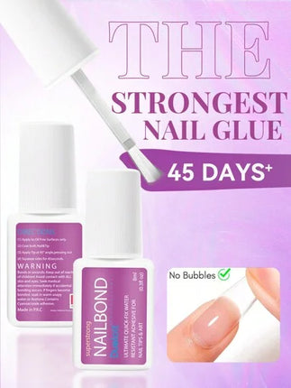 Nail Polish Adhesive, Brush-Equipped, Fast-Drying Glue, Suitable for Nail Salons for Attaching Rhinestones and Nail Pieces. High-Strength Nail Polish.