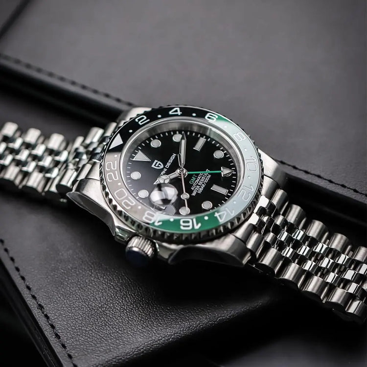 PAGANI DESIGN New GMT Men Watch Top Brand 40mm Mechanical Watch Sapphire Glass 100M Waterproof Automatic Wristwatch Reloj Hombre