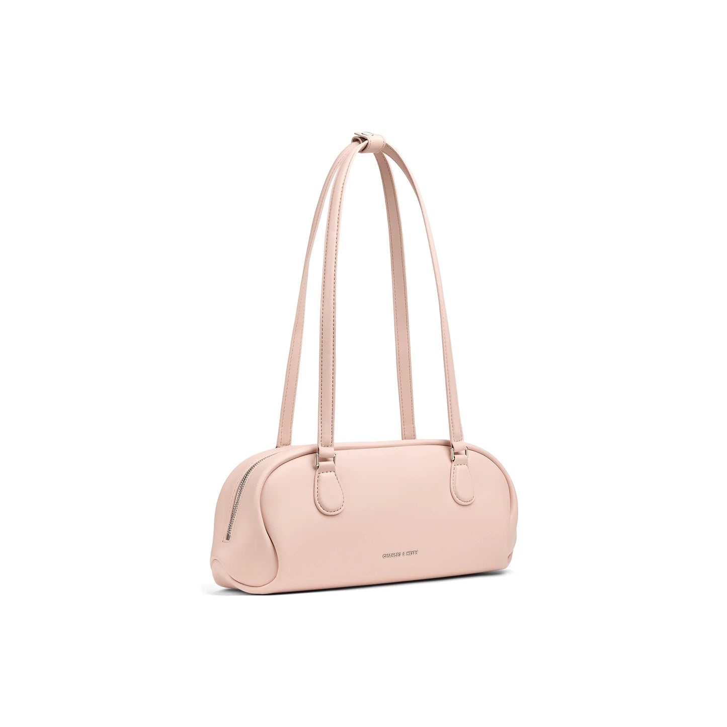 CHARLES&KEITH PU Baguette Bag Shoulder Bag Medium Women's Light Pink/Multi Composite Color CK2-30782751