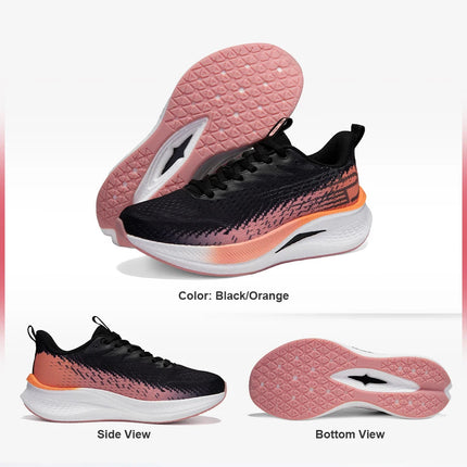 Baasploa Running Shoes Men Carbon Plate Professional Cushioning Anti-slip Sneaker Female Casual Breathable Jogging Sports Shoes PlatiNum