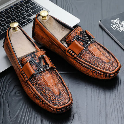 Nuove Scarpe Casual da Uomo Slip-On con Suola Morbida 2026, Stile Britannico Versatile e di Tendenza, Mocassini Comodi e Abbinabili a Tutto