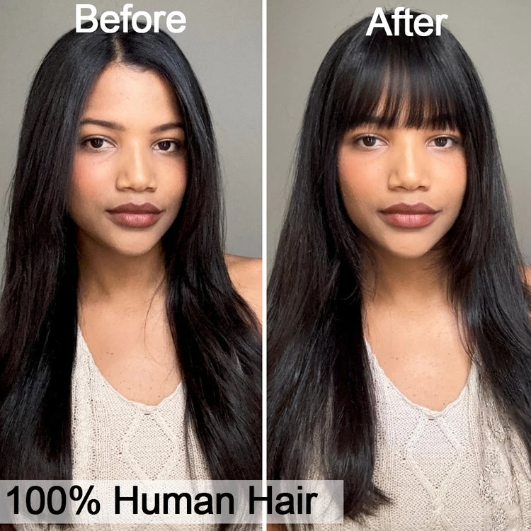 No Clip-in Real Human Hair Topper Weightless Black Air Bangs Cover Sparse Hair Seams Patches 2x9cm #3 Net Human Hair Pieces