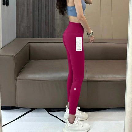 AL Women's High-Waist Airlift Yoga Leggings - Solid Color Tight Workout Pants for Pilates, Exercise & Street Style PlatiNum