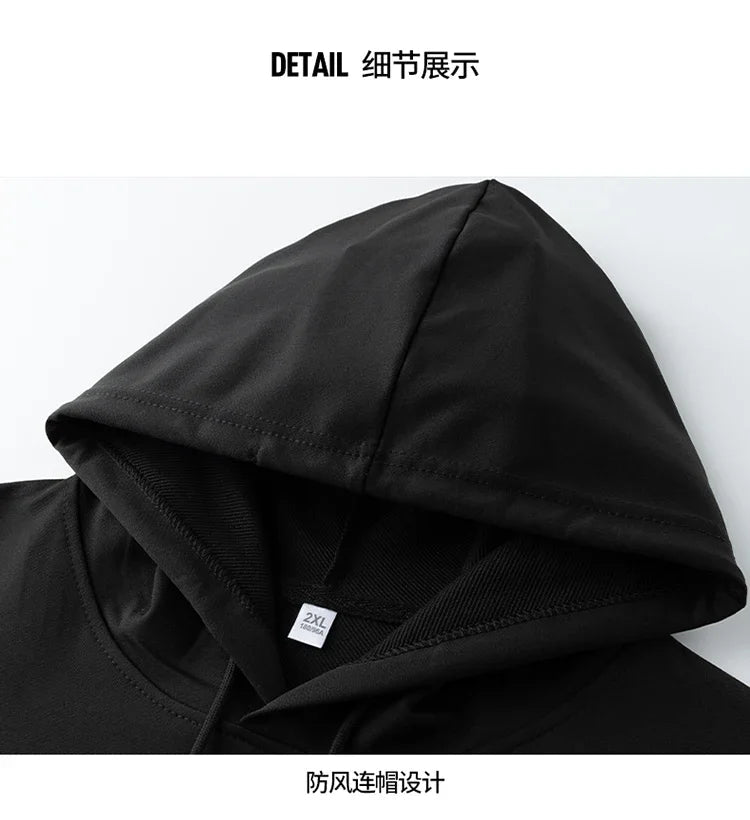 Men Hoodie Sweatshirt Sets Plus Size 6XL 7XL 100-180kg 100% Cotton Autumn Winter Long Sleeve Sport Suits Big Size Men Clothing PlatiNum