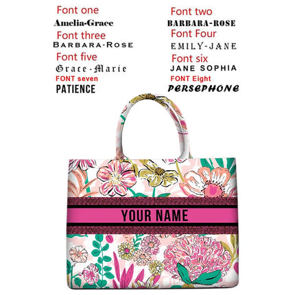 New 2026 Women's Personalized Tote Bag, Printed Canvas Handbag, Large Capacity Beach Bag