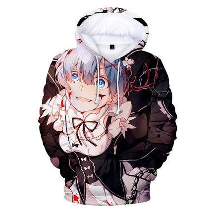 Harajuku Hip Hop Comfortable Re ZERO Rem Ram 3D print Hoodies Sweatshirts Men/Women Sweatshirt Adult/Child Casual Pullovers