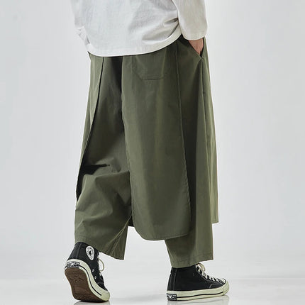 Pantaloni a Gamba Larga da Uomo, Stile Hip Hop, Jogger Casual, Streetwear Maschile, Pantaloni Larghi con Patchwork, Joggers alla Moda Comodi, Pantaloni da Donna