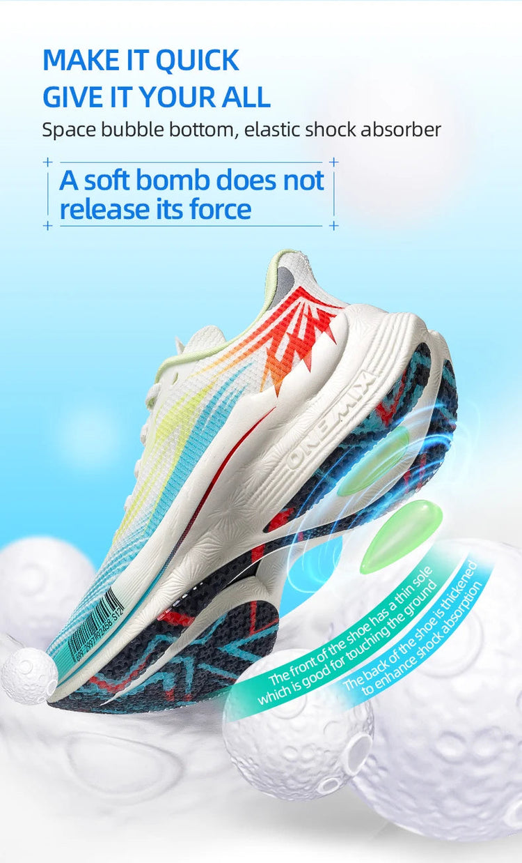 ONEMIX 2026 Nuove Scarpe da Corsa per Maratona, Traspiranti, Antiscivolo, Ammortizzanti per Uomo e Donna, Sneakers con Cuscinetto d'Aria PlatiNum