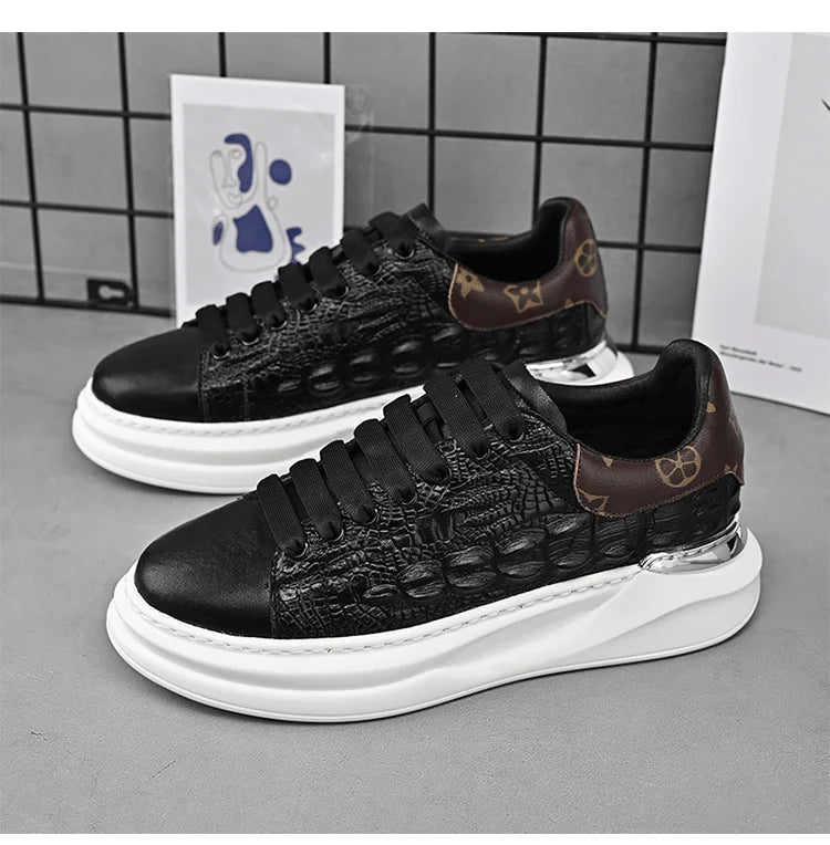 Leather Shoes Men's Skateboard Cricket for Men Sports Running Sneakers Male Luxury Designer Flats Platform