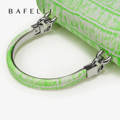 BAFELLI 2025 NUOVA BORSA DA DONNA DESIGNER ORIGINALE MARCA DI LUSSO CAT CASUAL STYLE TREND BORSA BORSA IN PELLE CROCODILE