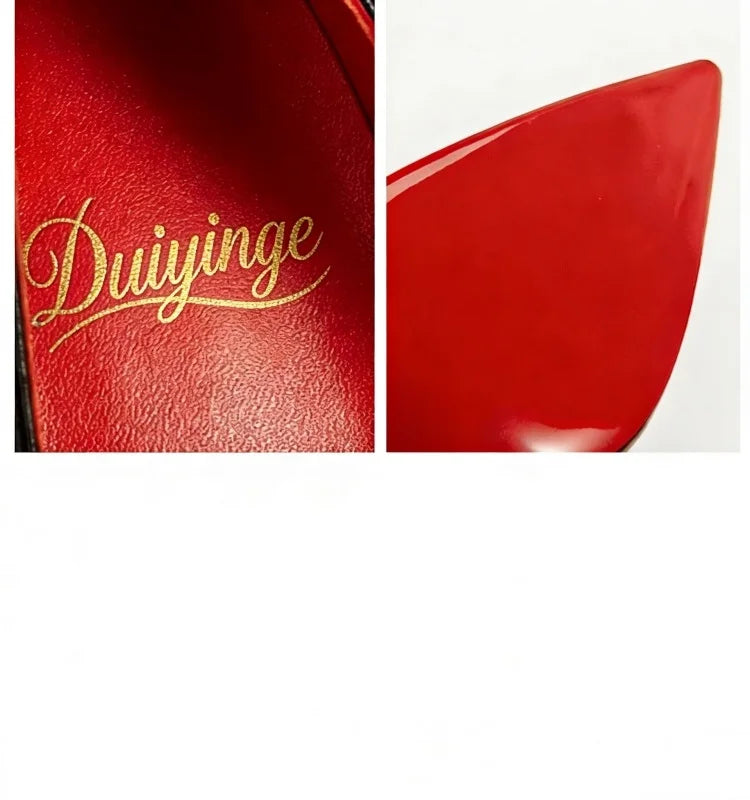 Scarpe da Donna 2026 di Tendenza Lusso con Suola Rossa Tacchi Alti a Punta Stiletto 12 cm Comode per Feste e Cerimonie